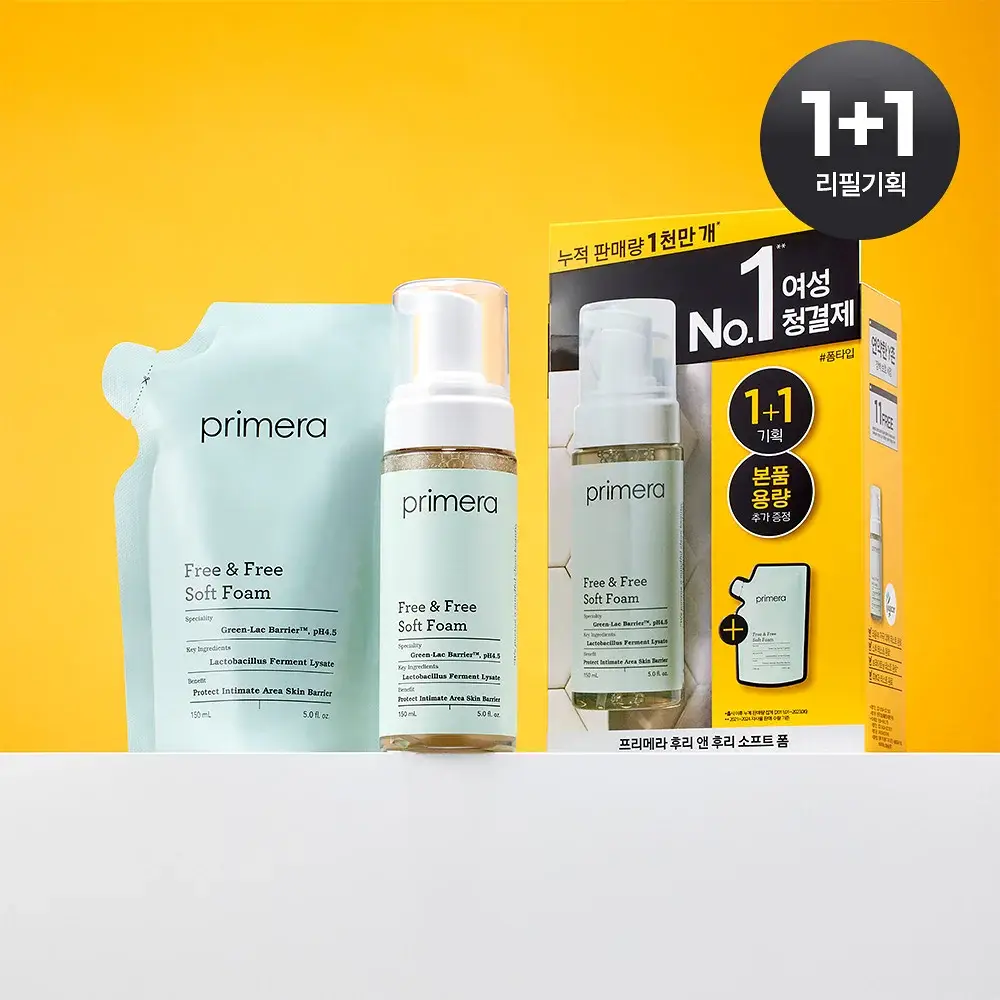 [폼타입] 프리메라 후리앤후리 소프트폼 150ml+150ml 리필기획/단품